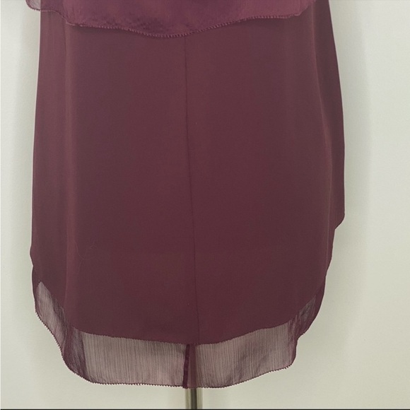 WHBM Maroon/Burgundy Sleeveless Ruffle Top Sz 4 - Picture 7 of 11